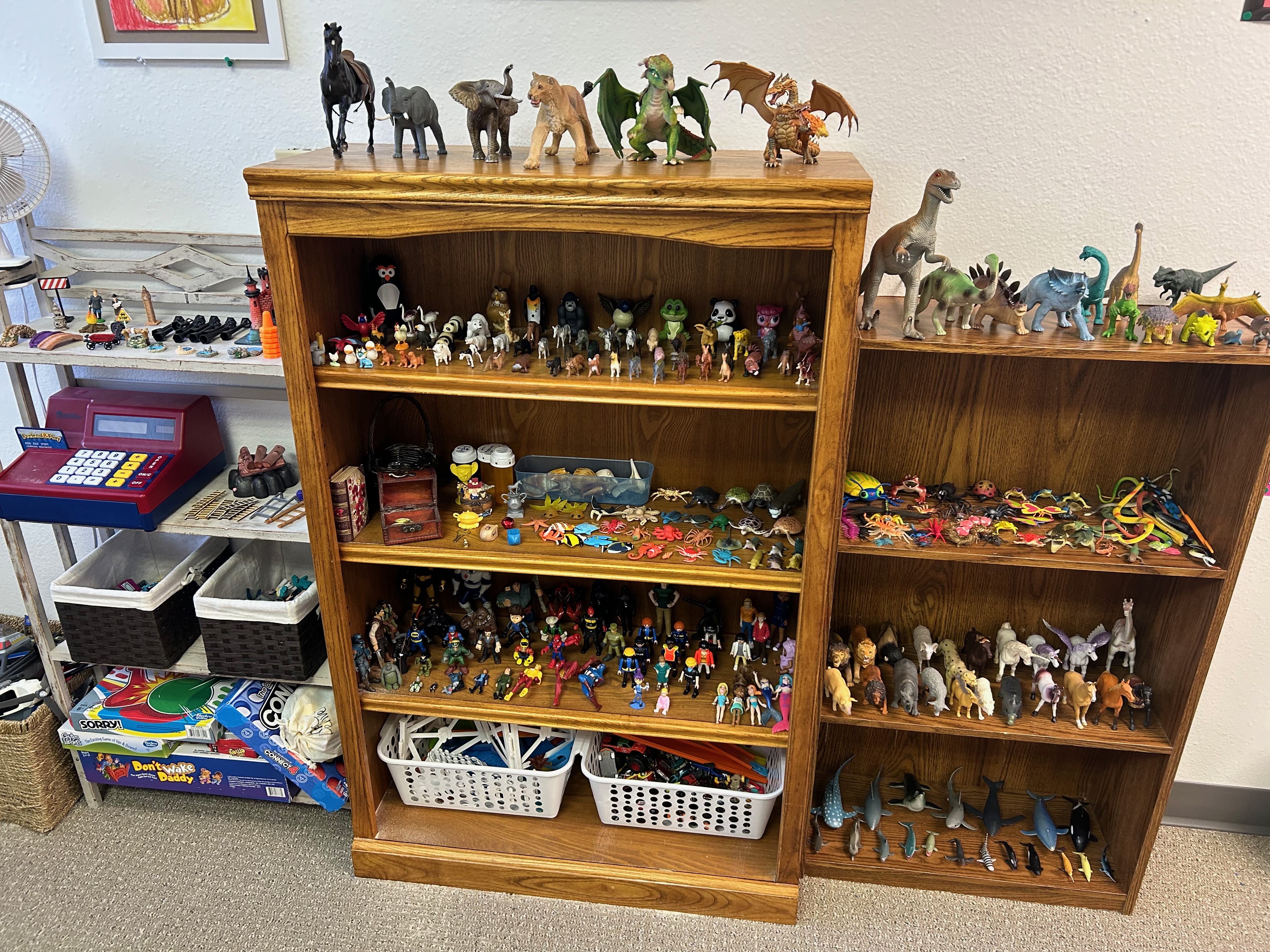 Play therapy shelves
