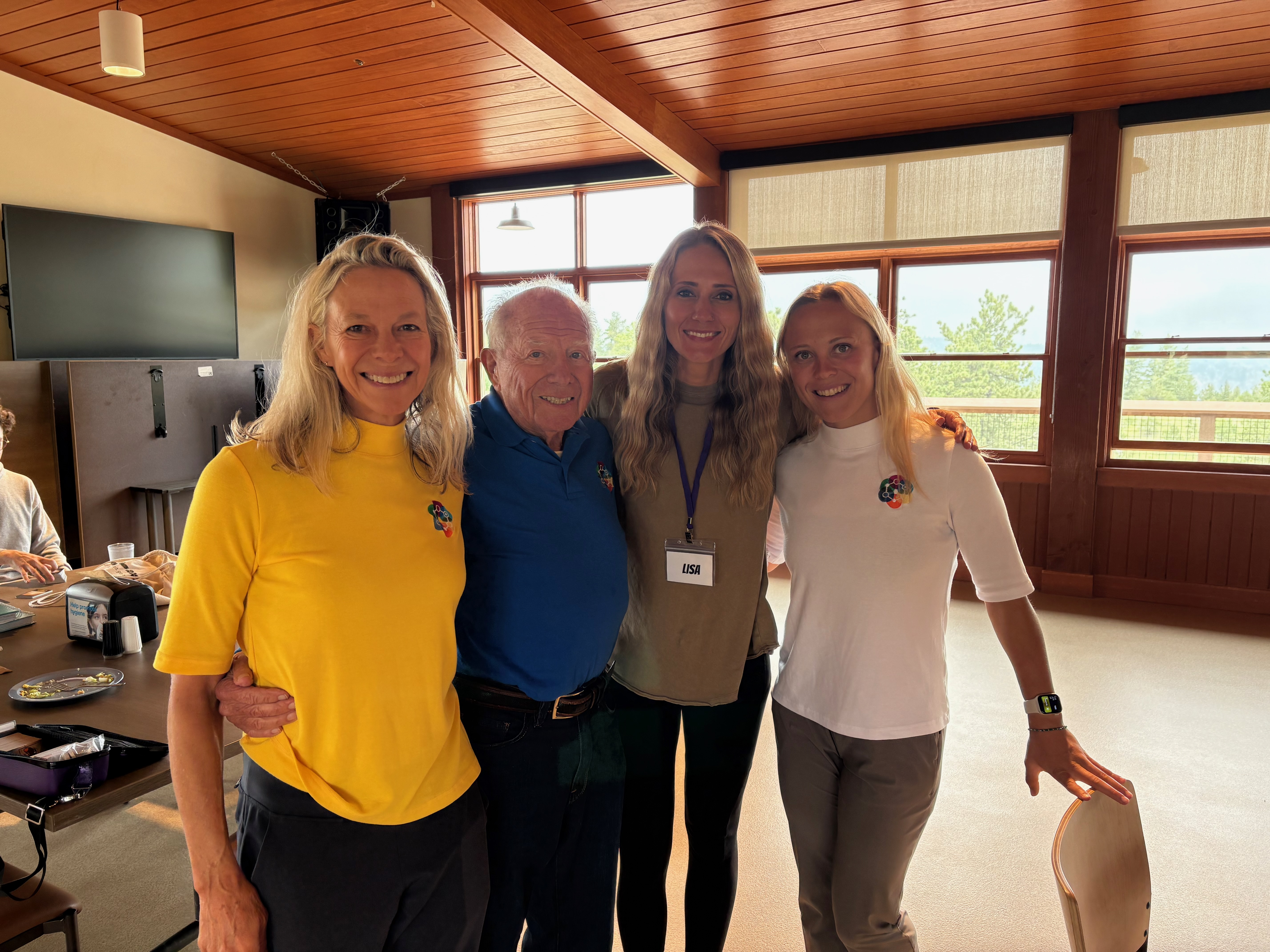 Lisa Forbes with Stuart Brown, Lauren Brown, and Mia